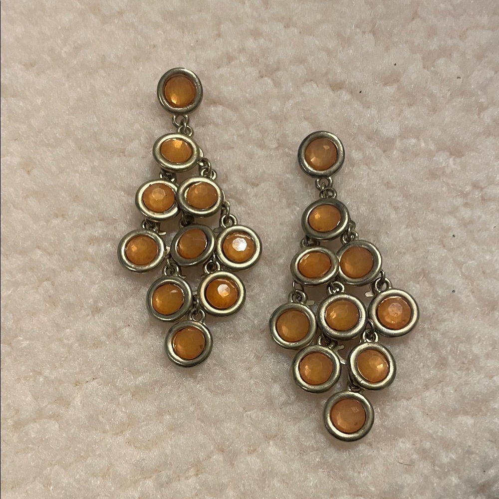Elegant Orange Chandelier earrings